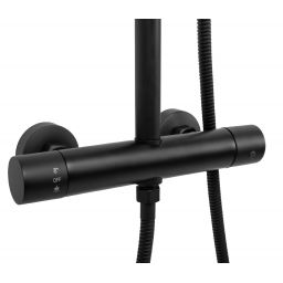 Rea Vincent zestaw prysznicowy ścienny termostatyczny czarny REA-P6600