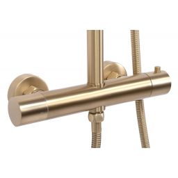 Rea Vincent zestaw prysznicowy ścienny termostatyczny złoty szczotkowany REA-P6602