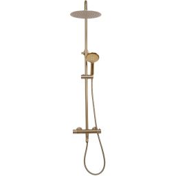Rea Lungo zestaw wannowo-prysznicowy ścienny termostatyczny złoty REA-P6604