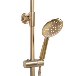 Rea Lungo zestaw wannowo-prysznicowy ścienny termostatyczny złoty REA-P6604