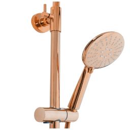 Rea Lungo zestaw wannowo-prysznicowy ścienny termostatyczny różowe złoto REA-P6606