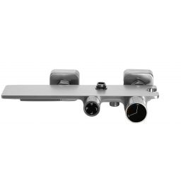 Rea Helix zestaw prysznicowy ścienny z deszczownicą i słuchawką typu bidetta nikiel szczotkowany REA-P6622