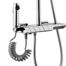 Rea Rob zestaw prysznicowy ścienny z deszczownicą chrom REA-P6626