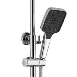 Rea Rob zestaw prysznicowy ścienny z deszczownicą chrom REA-P6626