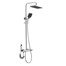 Rea Rob zestaw prysznicowy ścienny z deszczownicą chrom REA-P6626