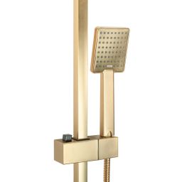 Rea Jack zestaw wannowo-prysznicowy ścienny z deszczownicą złoty szczotkowany REA-P7050