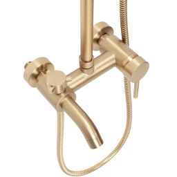 Rea Luis zestaw wannowo-prysznicowy ścienny złoty szczotkowany REA-P7051