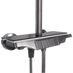 Rea Savio zestaw prysznicowy ścienny z deszczownicą grafitowy REA-P8412