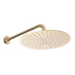 Rea Lungo zestaw prysznicowy podtynkowy termostatyczny z deszczownicą złoty REA-P8550