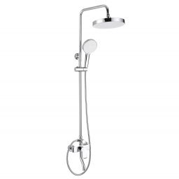 Rea Bloom zestaw prysznicowy ścienny z deszczownicą chrom-biały REA-P9527