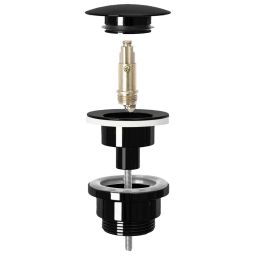 Rea korek do umywalki klik-klak uniwersalny czarny metaliczny REA-A4100