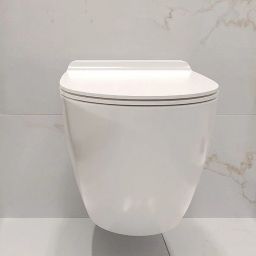 Rea Carter miska WC z deską wolnoopadającą wisząca bez kołnierza spłukiwanie wirowe biały połysk REA-C4801