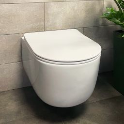 Rea Eddy miska WC z deską wolnoopadającą wisząca bez kołnierza biały połysk REA-C6560