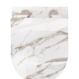 Rea Carlos miska WC wisząca bez kołnierza biały połysk imitacja kamienia REA-C0536