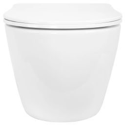 Rea Carlo Mini miska WC wisząca bez kołnierza ze spłukiwaniem wirowym biały połysk