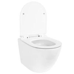 Rea Carter miska WC z deską wolnoopadającą wisząca bez kołnierza spłukiwanie wirowe biały połysk REA-C4801