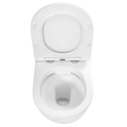 Rea Carlos miska WC wisząca bez kołnierza imitacja kamienia biały połysk REA-C6606