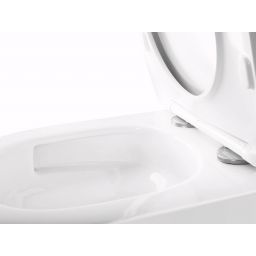 Rea Tito miska WC z deską wolnoopadającą wisząca bez kołnierza ze spłukiwaniem wirowym biały REA-C6800