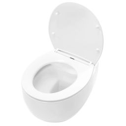 Rea Lars zestaw miska z deską wisząca bez kołnierza biały REA-C9500