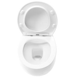 Rea Lars zestaw miska z deską wisząca bez kołnierza biały REA-C9500