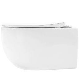 Rea Lars zestaw miska z deską wisząca bez kołnierza biały REA-C9500