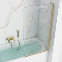 Rea Elegant Gold parawan nawannowy 70 cm złoty szczotkowany/szkło przezroczyste REA-W6600