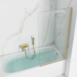 Rea Elegant Gold parawan nawannowy 80 cm złoty szczotkowany/szkło przezroczyste REA-W6601