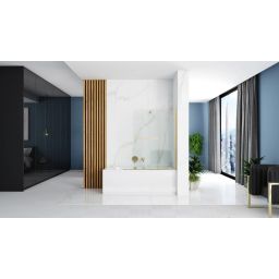 Rea Fabian parawan nawannowy 100 cm 2-częściowy złoty połysk/szkło przezroczyste REA-K6526