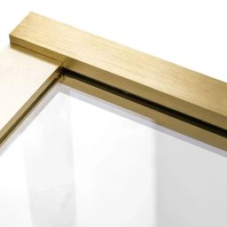 Rea Fabian parawan nawannowy 100 cm 2-częściowy złoty szczotkowany/szkło przezroczyste REA-K6527