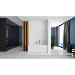 Rea Elegant Gold parawan nawannowy 80 cm złoty szczotkowany/szkło przezroczyste REA-W6601