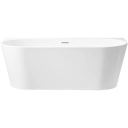 Rea Capri wanna przyścienna 170x75 cm owalna biała REA-W9801