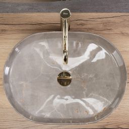 Rea Nadia Kashmir umywalka 50x38 cm owalna nablatowa kaszmir REA-U9241