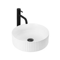 Rea delia umywalka 36x36 cm okrągła nablatowa biała REA-U0601