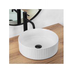 Rea delia umywalka 36x36 cm okrągła nablatowa biała REA-U0601