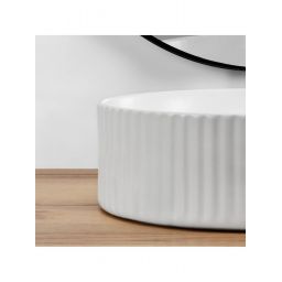 Rea delia umywalka 36x36 cm okrągła nablatowa biała REA-U0601