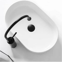 Rea umywalka 49x31 cm owalna biała REA-U0603