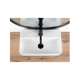 Rea Naomi umywalka 45,5x28,5 cm półokrągła ścienna-nablatowa biała REA-U0630