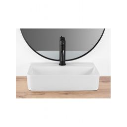 Rea Naomi umywalka 45,5x28,5 cm półokrągła ścienna-nablatowa biała REA-U0630
