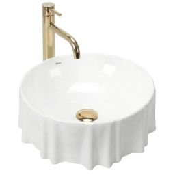 Rea Anastazja umywalka 38.5x38.5 cm okrągła nablatowa biała REAU0639