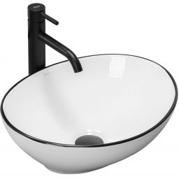 Rea Sofia umywalka 41x34,5 cm owalna nablatowa REA-U3217