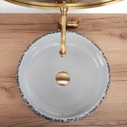 Rea Florisa umywalka 40x40 cm okrągła biała REA-U3308