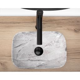 Rea Belinda umywalka 37x25,5 cm prostokątna szary/kamień REA-U3321