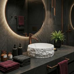 Rea Alice umywalka 38,5x38,5 cm okrągła nablatowa biała REA-U3500