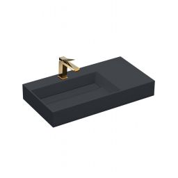 Rea Archi umywalka 75x43 cm prostokątna nablatowa szary mat REA-U4303