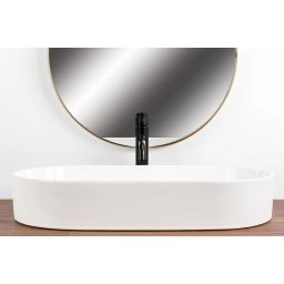 Rea Nadia umywalka 71x38,5 cm owalna nablatowa biała REA-U5801