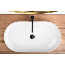 Rea Nadia umywalka 71x38,5 cm owalna nablatowa biała REA-U5801