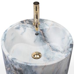 Rea Anya umywalka 45 cm okrągła wolnostojąca szary/kamień REA-U5802