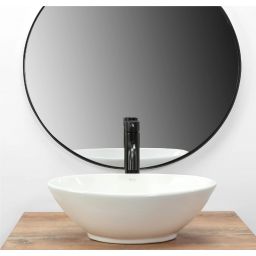 Rea Pamela Mini umywalka 40x27 cm nablatowa owalna biała REA-U5804