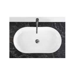 Rea Cleo umywalka 70x39 cm owalna nablatowa biała REA-U6215