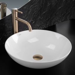 Rea Anika umywalka 40.5x40.5 cm okrągła nablatowa biała REAU6367